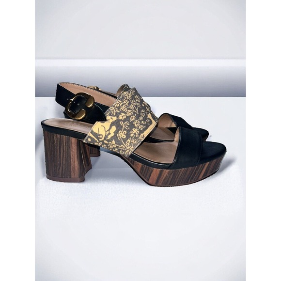 AEROSOLES Shoes - Aerosoles X Laura Ashley Haylee Platform Wedge Sandal In Brown Faux Leather 7.5M